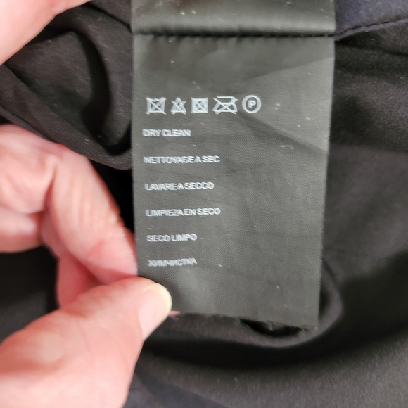 Club Monaco Black White Knit Kaisie Dress Long Sleeve Back Zip Lined Size 6 - Picture 10 of 12